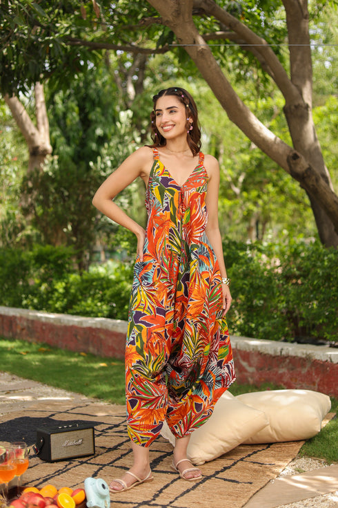 Women Printed Basic Jumpsuit
